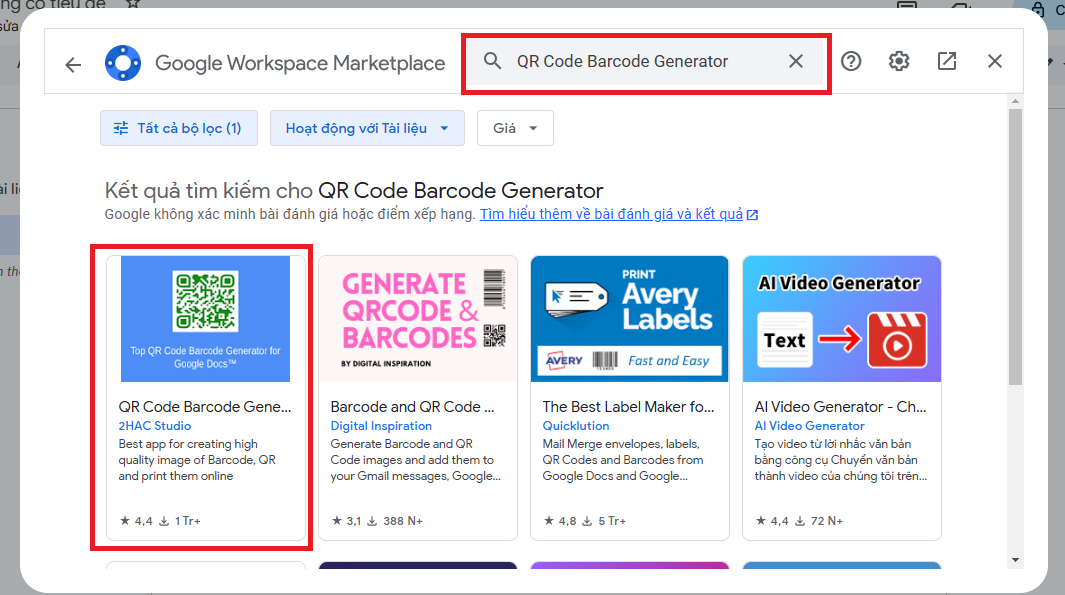 Cách tạo mã QR trên Google Drive bằng Google Docs bước 2